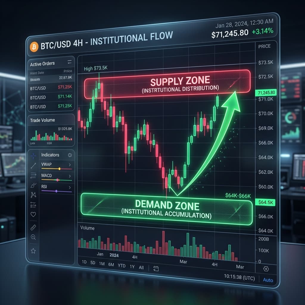 Demand and supply zones visualization